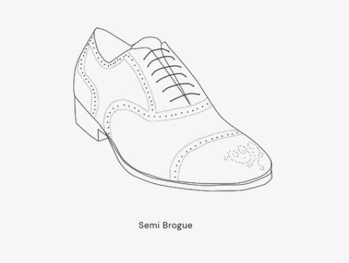 semi brogues homme Brogue
