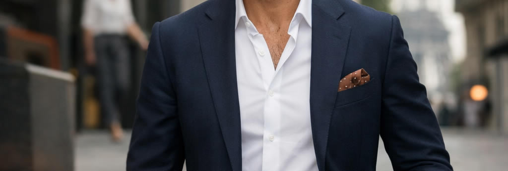 Homme élégant d’une trentaine d’années portant une tenue sobre et raffinée, incarnant une allure maîtrisée et assurée