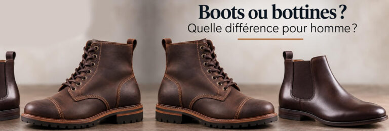 Quelle différence entre boots et bottines pour homme ?