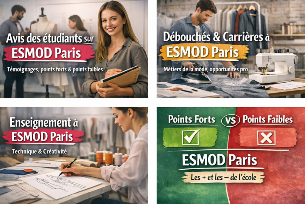 Avis des étudiants sur ESMOD Paris avec témoignages, points forts et points faibles de l’école de mode