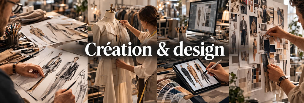 styliste mode croquis design textile création collection mode atelier