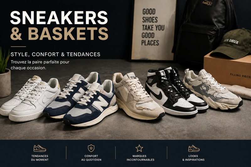 Sneakers et baskets homme : différents modèles tendance pour le style, le confort et les looks du quotidien