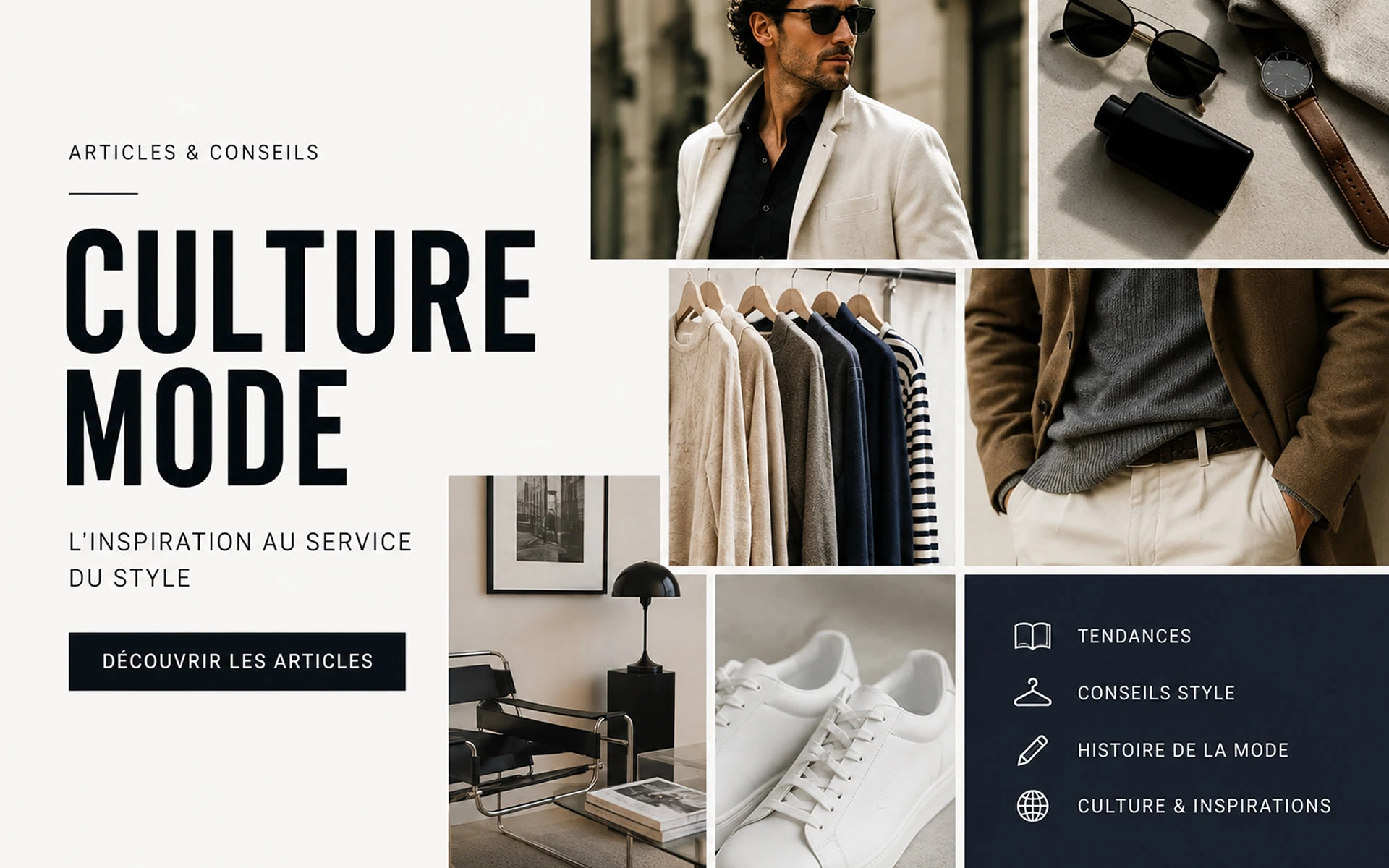 Culture mode homme tendances et conseils style mode masculine avec vêtements, accessoires et inspirations lifestyle