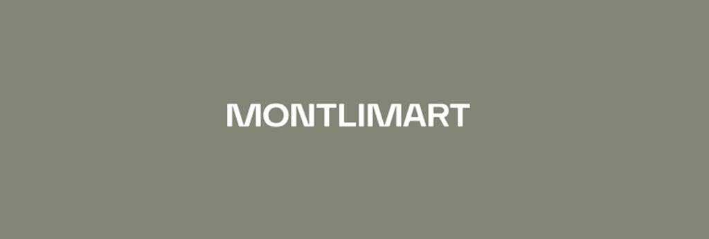 Logo de la marque française Montlimart avec le nom « MONTLIMART » en lettres blanches sur un fond vert kaki.