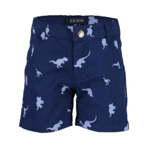 blue seven short en coton bleu marine avec un imprime dinosaure bleu clair 2