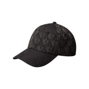 calvin klein jeans casquette a fermeture strapback noire et grise avec imprime monogrammes