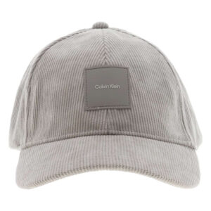 calvin klein jeans casquette ecrue unie avec fermeture par bande auto agrippantes en velours cotele