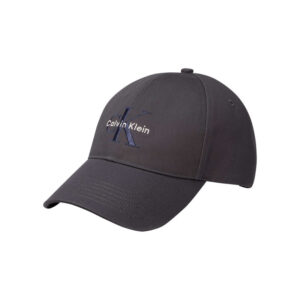 calvin klein jeans casquette en coton marine uni avec logo et fermeture strapback