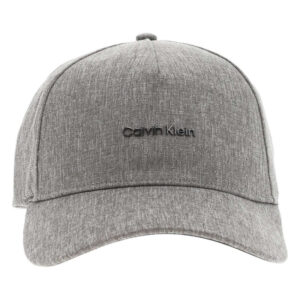 calvin klein jeans casquette gris clair unie avec nom de la marque en bijoux decoratifs a l avant
