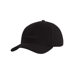 calvin klein jeans casquette strapback noire unie avec un patch silicone a l avant