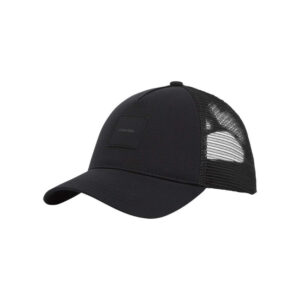 calvin klein jeans casquette trucker en coton noire unie avec un patch carre a l avant