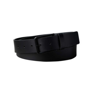 calvin klein jeans ceinture noire unie lisse en cuir de buffle avec une boucle metallique 2