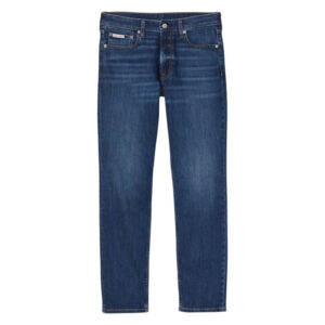calvin klein jeans jean en coton melange indigo uni avec une coupe slim a zip et bouton 2