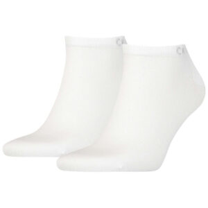 calvin klein jeans lot de 2 paires de chaussettes basses blanches en coton uni