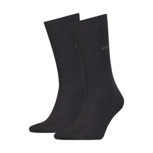 calvin klein jeans lot de 2 paires de chaussettes hautes noires en coton melange unies