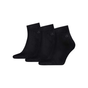 calvin klein jeans lot de 3 paires de chaussettes basses en coton melange noires unies 2