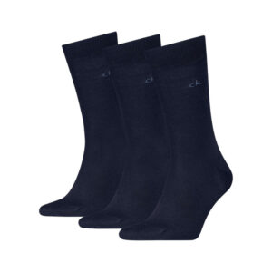calvin klein jeans lot de 3 paires de chaussettes hautes marine unies avec une coupe haute 2