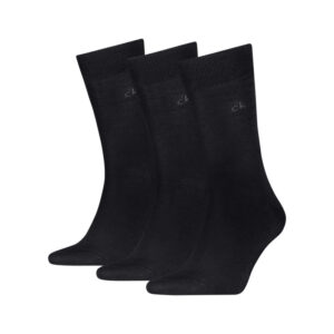 calvin klein jeans lot de 3 paires de chaussettes hautes noires unies a coupe haute 2