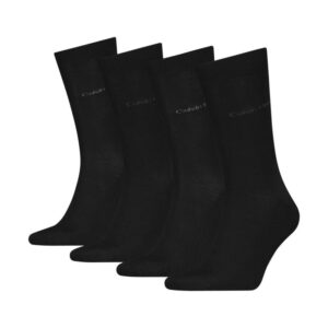 calvin klein jeans lot de 4 paires de chaussettes hautes noires unies a coupe haute