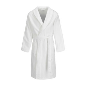 calvin klein jeans peignoir en coton blanc uni avec une coupe droite et un col cache coeur