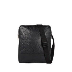 calvin klein jeans sacoche noir avec logo embosse a l avant et une anse reglable