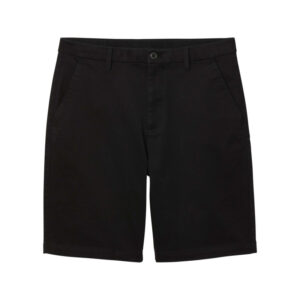 calvin klein short chino en coton noir a coupe droite pourvu d une fermeture boutonnee