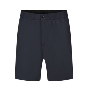 calvin klein short chino noir uni avec une coupe droite et une taille elastiquee