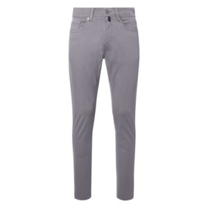 cardin sportswear pantalon en coton gris uni avec une coupe ajustee et des poches a l italienne 2