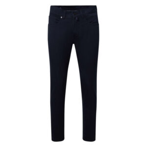 cardin sportswear pantalon en coton marine uni avec une coupe ajustee et une taille standart
