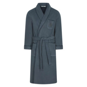 christian cane robe de chambre grise a col a revers avec une ceinture a nouer a la taille 4