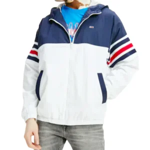 color blocked zip