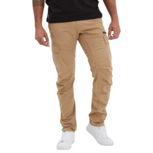 daytona 73 cargo en coton beige uni a coupe regular fit et a poches a rabat sur les cotes 2