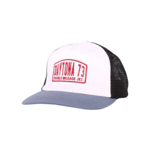 daytona 73 casquette berkeley en coton blanche et noire ornees de broderies a l avant