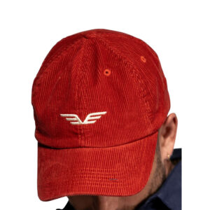 daytona 73 casquette brandon en coton brique a rayures pourvue du logo brode a l avant
