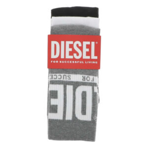 diesel chaussettes hautes multicolores imprimees avec le nom de la marque