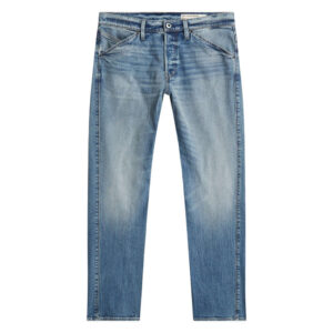 g star raw jean en coton bleu stone delave avec une coupe droite et 5 poches 1