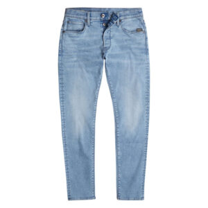 g star raw jean en coton bleu stone legerement delave avec une coupe slim 8