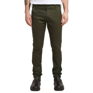 g star raw pantalon 5 poches en coton kaki uni avec une coupe skinny et des passants