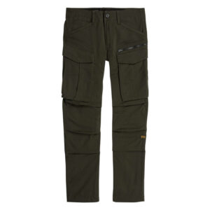 g star raw pantalon cargo en coton biologique kaki uni avec une coupe droite 4