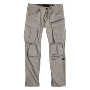 g star raw pantalon cargo en coton gris uni avec une coupe regular fit et 6 poches