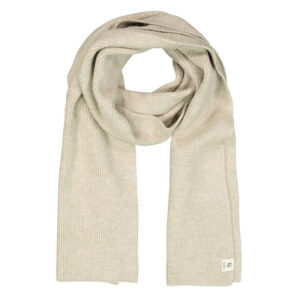 garcia echarpe beige unie en maille cotelee