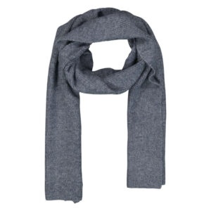 garcia echarpe bleue unie en maille cotelee