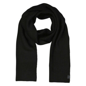 garcia echarpe noire unie en maille cotelee
