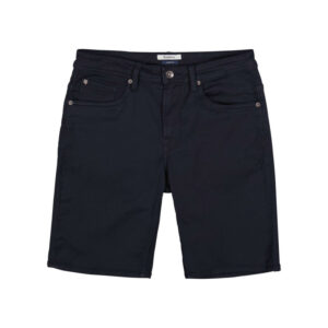 garcia short 5 poches en coton melange bleu marine uni avec une coupe droite