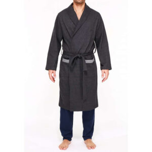 hom peignoir bastide anthracite coupe regular col chale
