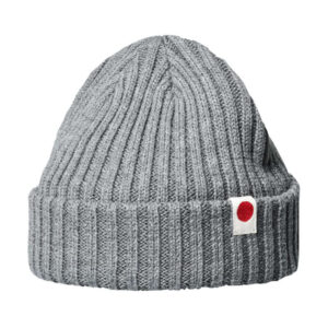 jack jones bonnet en coton biologique gris uni avec etiquette blanche cousue