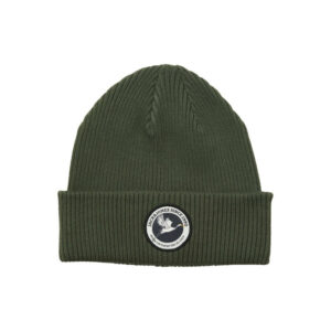 jack jones bonnet en coton kaki uni en maille avec un patch sur le revers 2