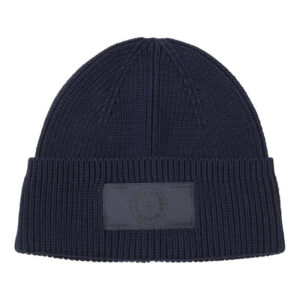 jack jones bonnet marine uni en coton avec le logo de la marque cousu sur la face avant