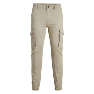 jack jones cargo en coton biologique beige uni a coupe slim fit et a taille mi haute 4