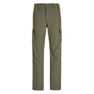 jack jones cargo en coton kaki uni a coupe regular fit et a taille mi haute 12
